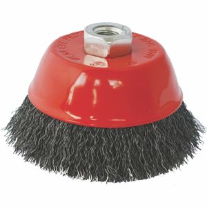 Wire Cup Brush Crimped Plain 100mmxm14 Blister